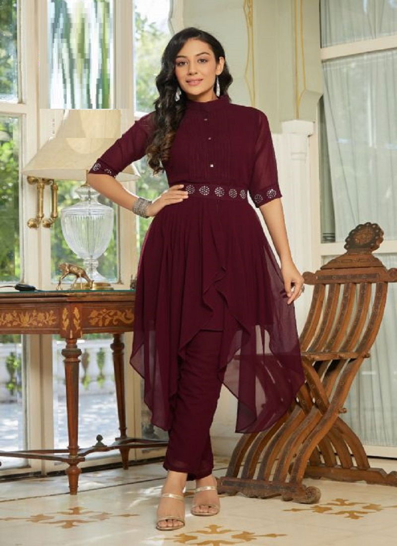 Aahanaa Emmy Stylish Fancy Wear Wholesale Party Wear Kurtis Catalog
